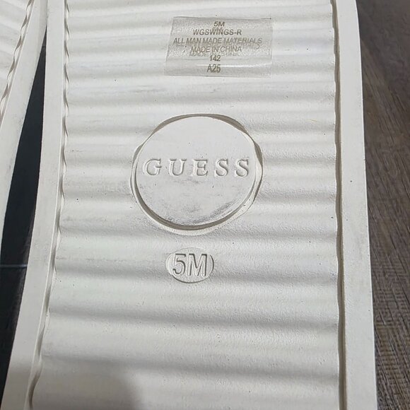 GUESS WGSwings-R Platform Slide Sandals White Gold Logo – Women’s Size 5M (No Bo - Picture 6 of 8
